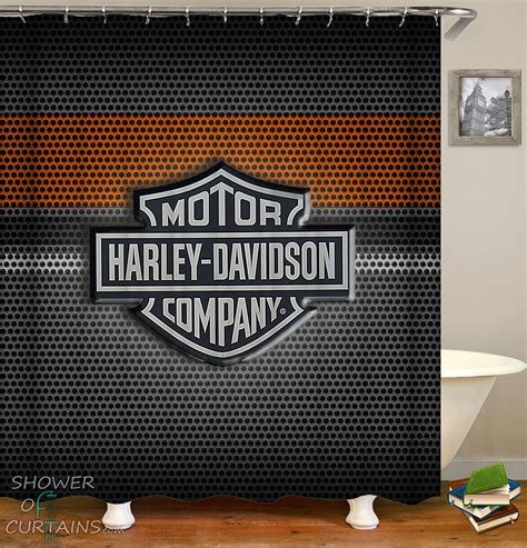 Harley Davidson Steel Bathroom Shower Curtain Waterproof Etsy