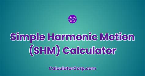 Harmonic Oscillator Calculator