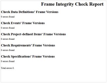 Harness and Frame Integrity