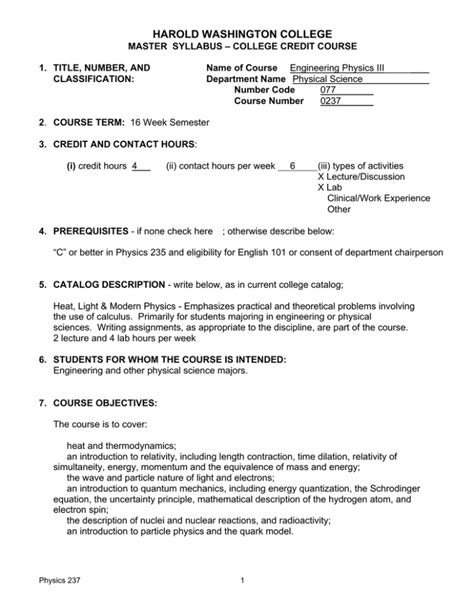 Harold Washington College Course Catalog Fall 2017