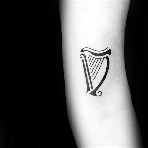 12 Cool Harp Tattoo Designs