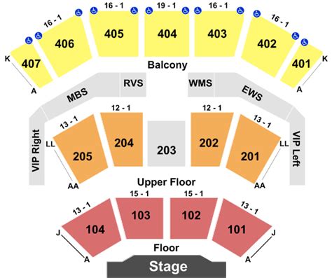 Harrah's Cherokee Event Center Seating Chart