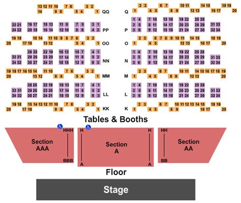 Harrah's Showroom Seating Chart