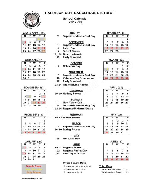 Harrison Csd Calendar