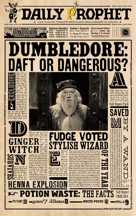 Harry Potter Newspaper Printable