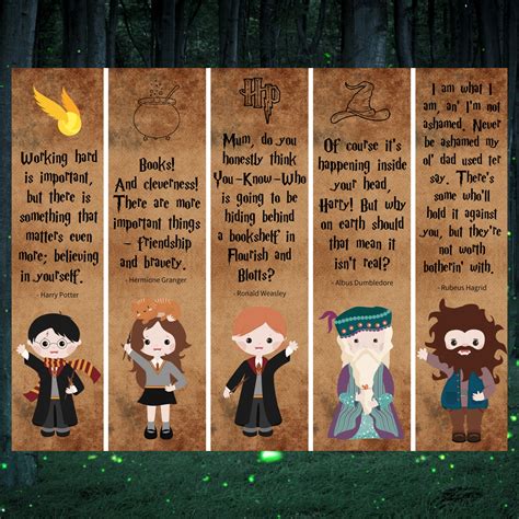 Harry Potter Bookmarks Printable
