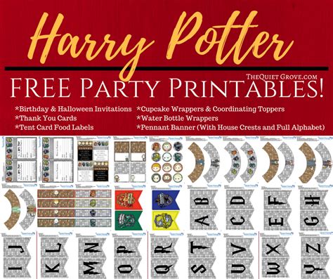 Harry Potter Printables Party