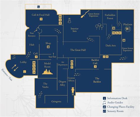 Harry Potter Studio Tour map