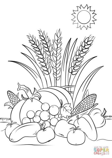Harvest Coloring Pages Printable