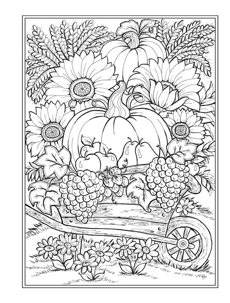 Harvest Fall Coloring Pages For Adults
