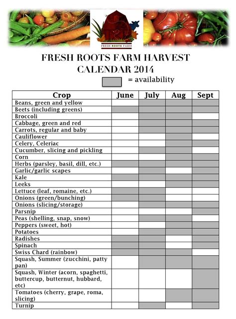 Harvest Hoa Calendar