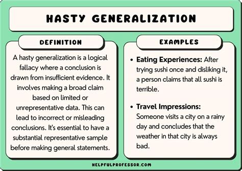 Hasty Generalization