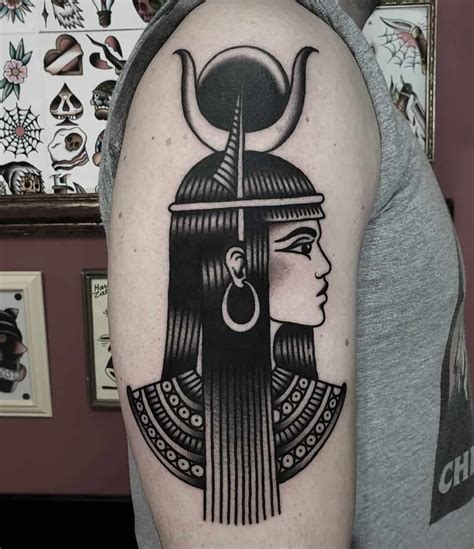 40+ Hathor Tattoos Meanings, Tattoo Designs & Ideas