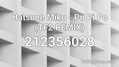 Hatsune Miku - Po Pi Po Roblox ID - Music Code - YouTube