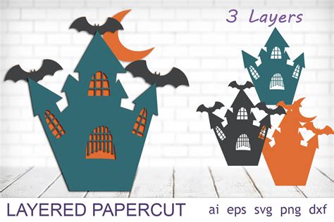 Unleash Your Inner Thrill-Seeker with our Hair-Raising Haunted House 3D SVG Collection