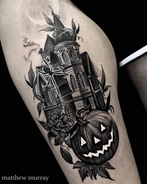 Haunted House Tattoo