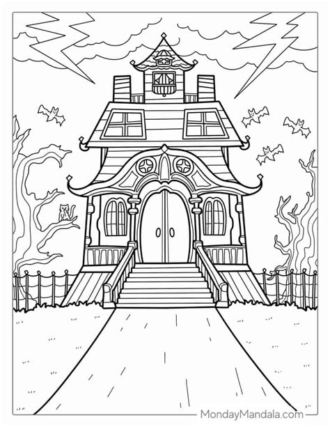 Haunted Mansion Coloring Pages