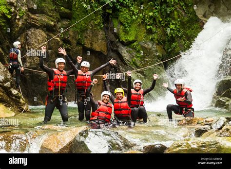 Having fun Canyoning