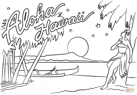 Hawaii Coloring Pages Free Printables