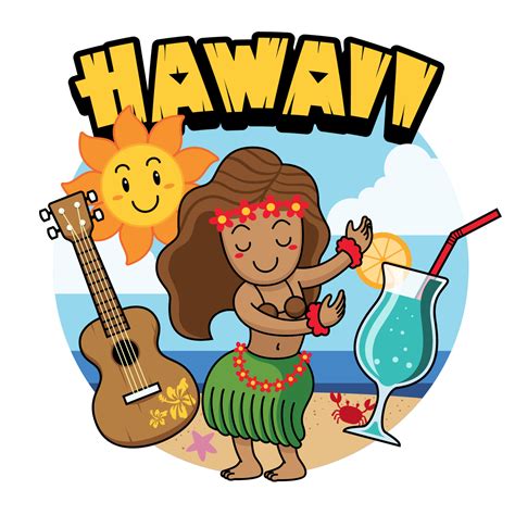 Hawaii cartoon