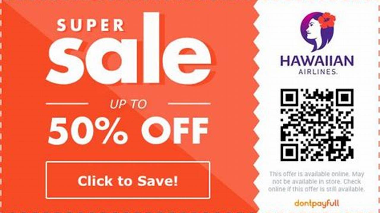 Hawaiian Airline Promo Code 2024