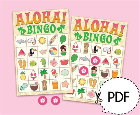 Hawaiian Bingo Printable Free