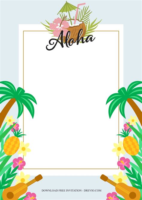 Hawaiian Invitation Template