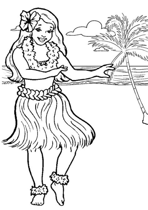 Hawaiian Printable Coloring Pages