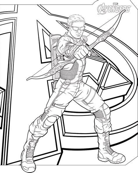 Hawkeye Avengers Coloring Pages