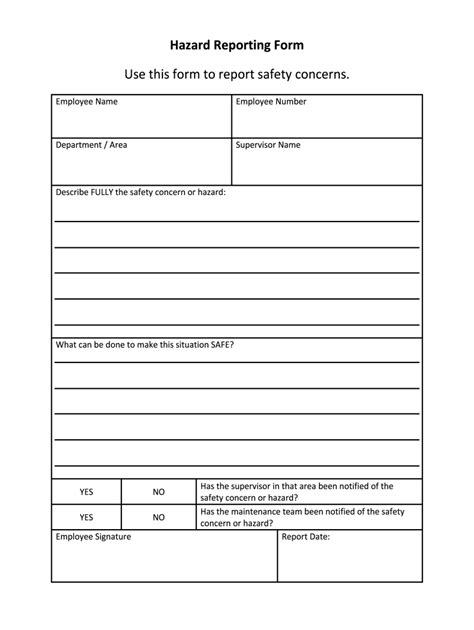 Hazard Reporting Form - Fill Online, Printable, Fillable, Blank | pdfFiller