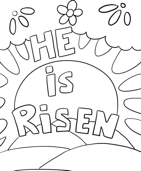 He Is Risen Coloring Pages Printable