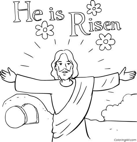 He Is Risen Free Printable Coloring Pages