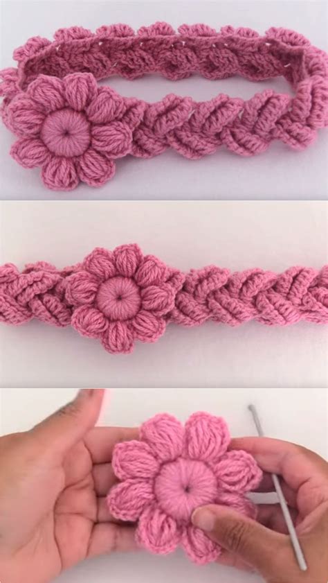 Headband With Flower Crochet