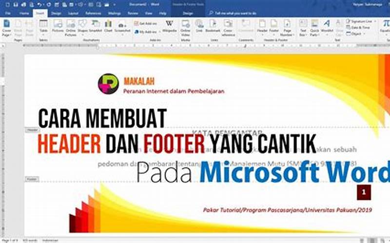 Header Dan Footer Di Microsoft Word