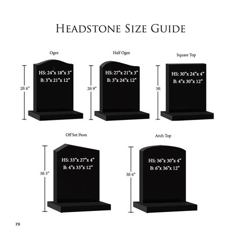 Headstone Size and Shape