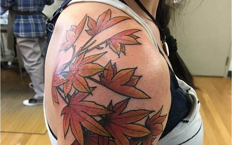 Healing Process Of Japanese Maple Leaf Tattoo