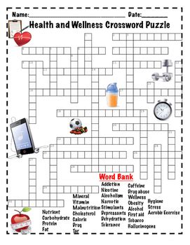 Health And Wellness Crossword Puzzle