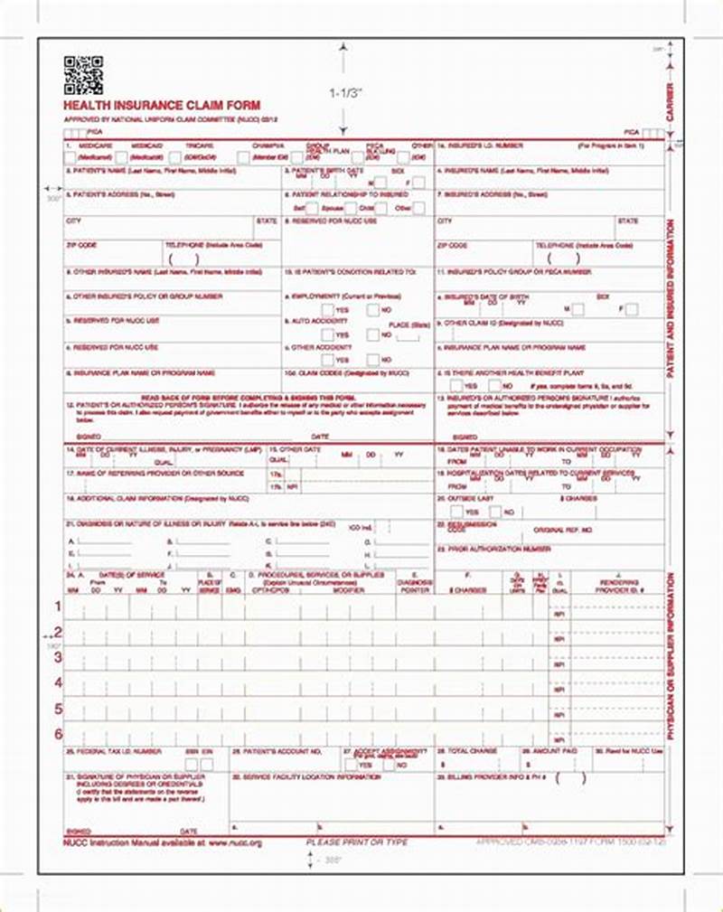 Health Insurance Claim Form 1500 Example