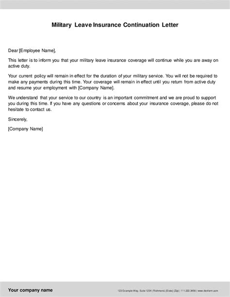 Health Insurance Continuation During Leave