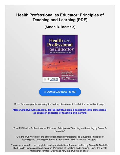 Health Professional As Educator: Principles Of Teaching And Learning