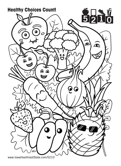 Healthy Coloring Pages