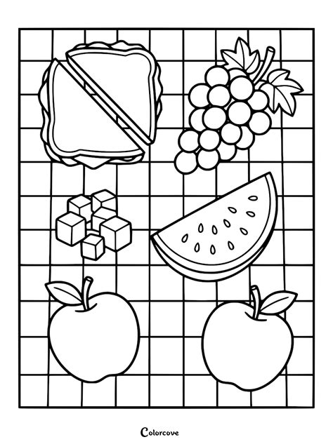 Healthy Food Coloring Pages