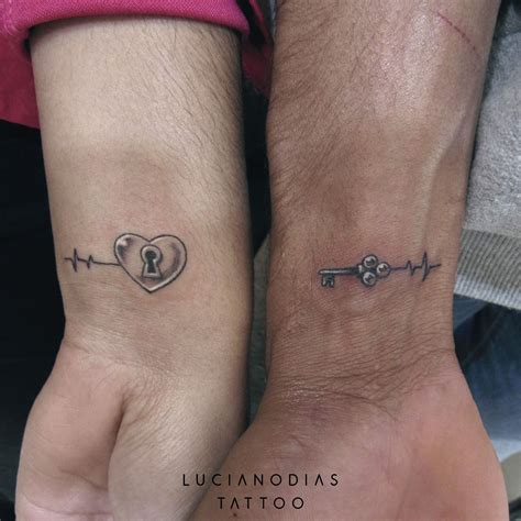Awesome Key n Heart Lock Tattoo For Couples » Tattoo Ideas