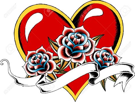 Ribbon heart Tattoos