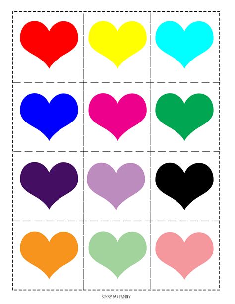 Heart Matching Game Printable