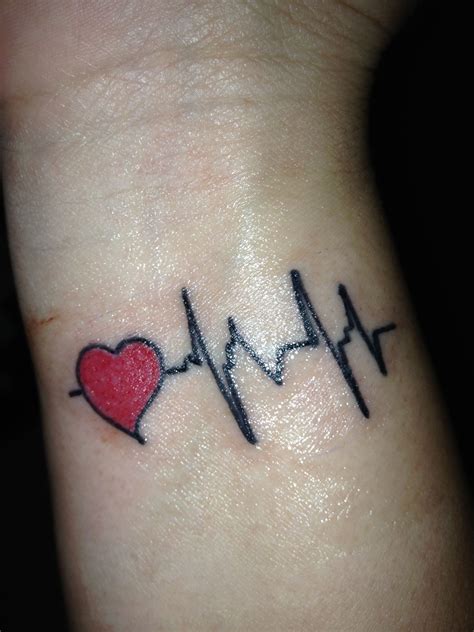 25 Heartbeat Tattoo Ideas for Caring People Heartbeat