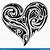 Heart Tribal Tattoo Designs