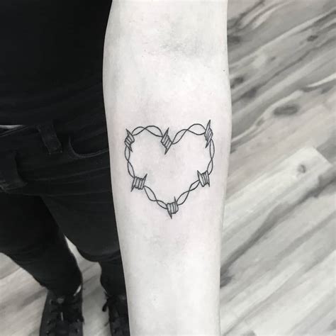 Heart And Barbed Wire Tattoo