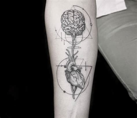 Heart And Brain Tattoos