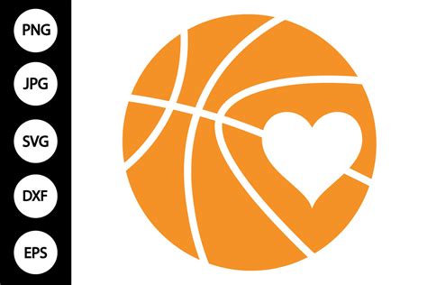 Score Big with Heart Basketball SVG - Slam Dunk Your Designs with Stunning Graphics!